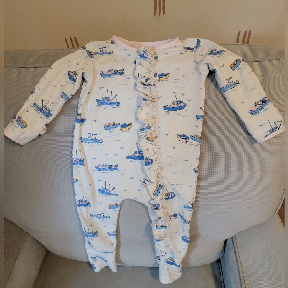 SweetHoney 18 months nautical boat cozy one piece pajamas